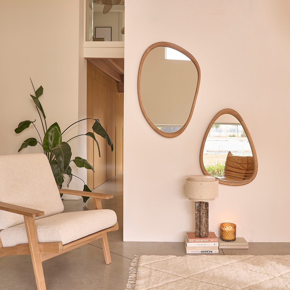 BELIZE - Miroir en teck massif 75x60 cm