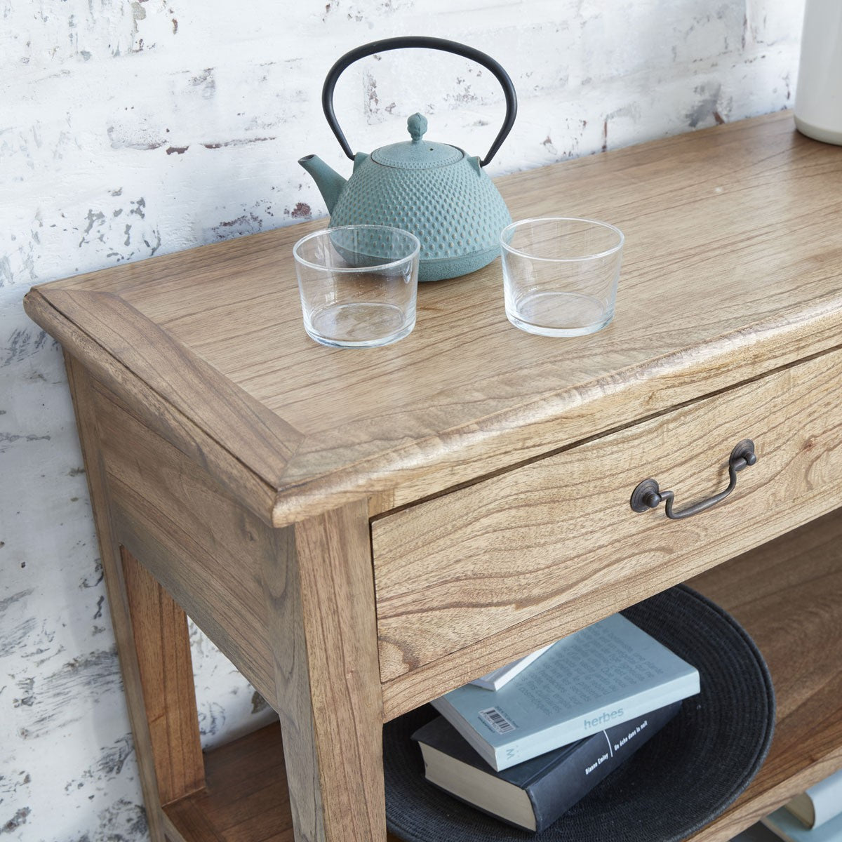 SIMONE - Console en mindi massif 120 cm