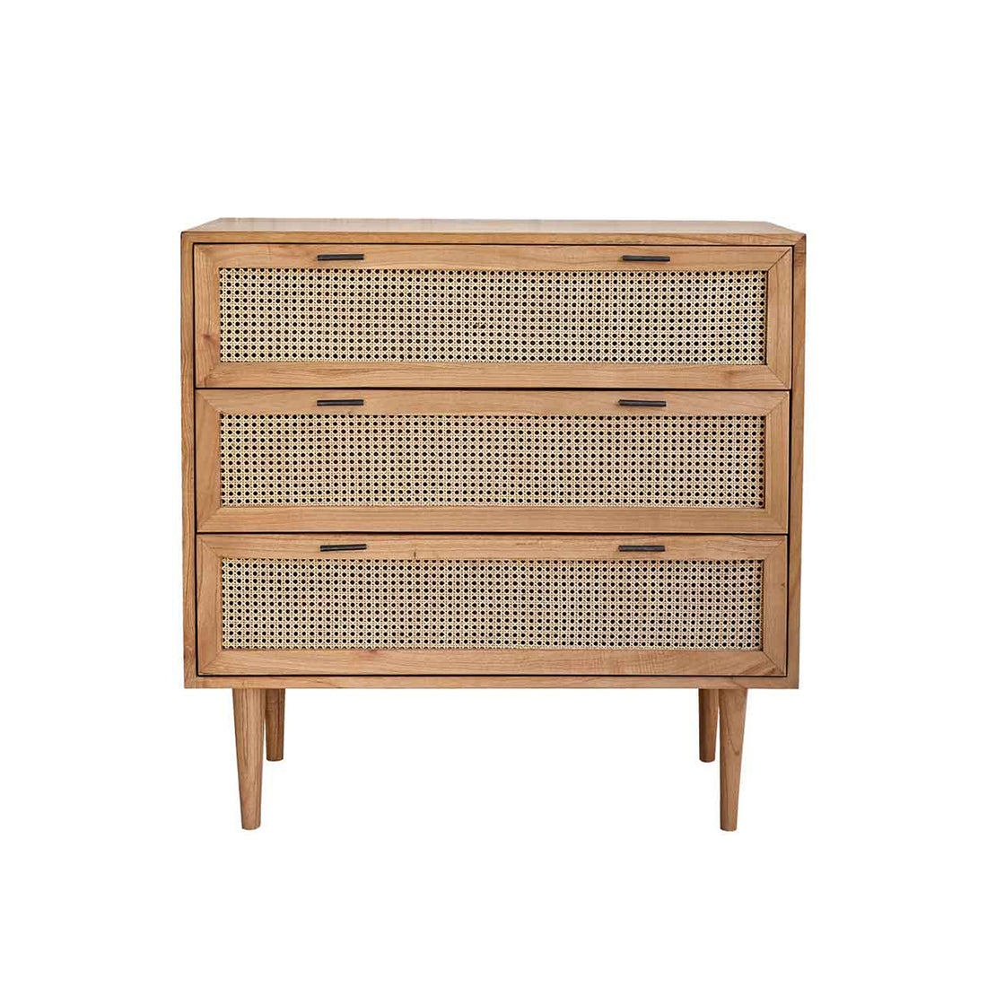 ALBA - Commode en mindi massif et cannage 100 cm