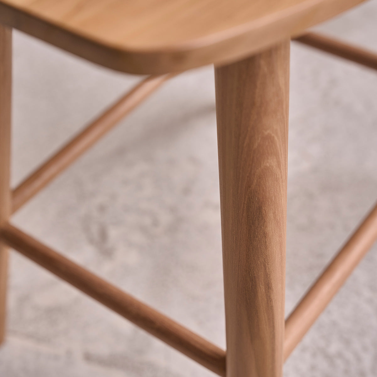 AMBRE - Set di 2 sgabelli in teak massello 45 cm