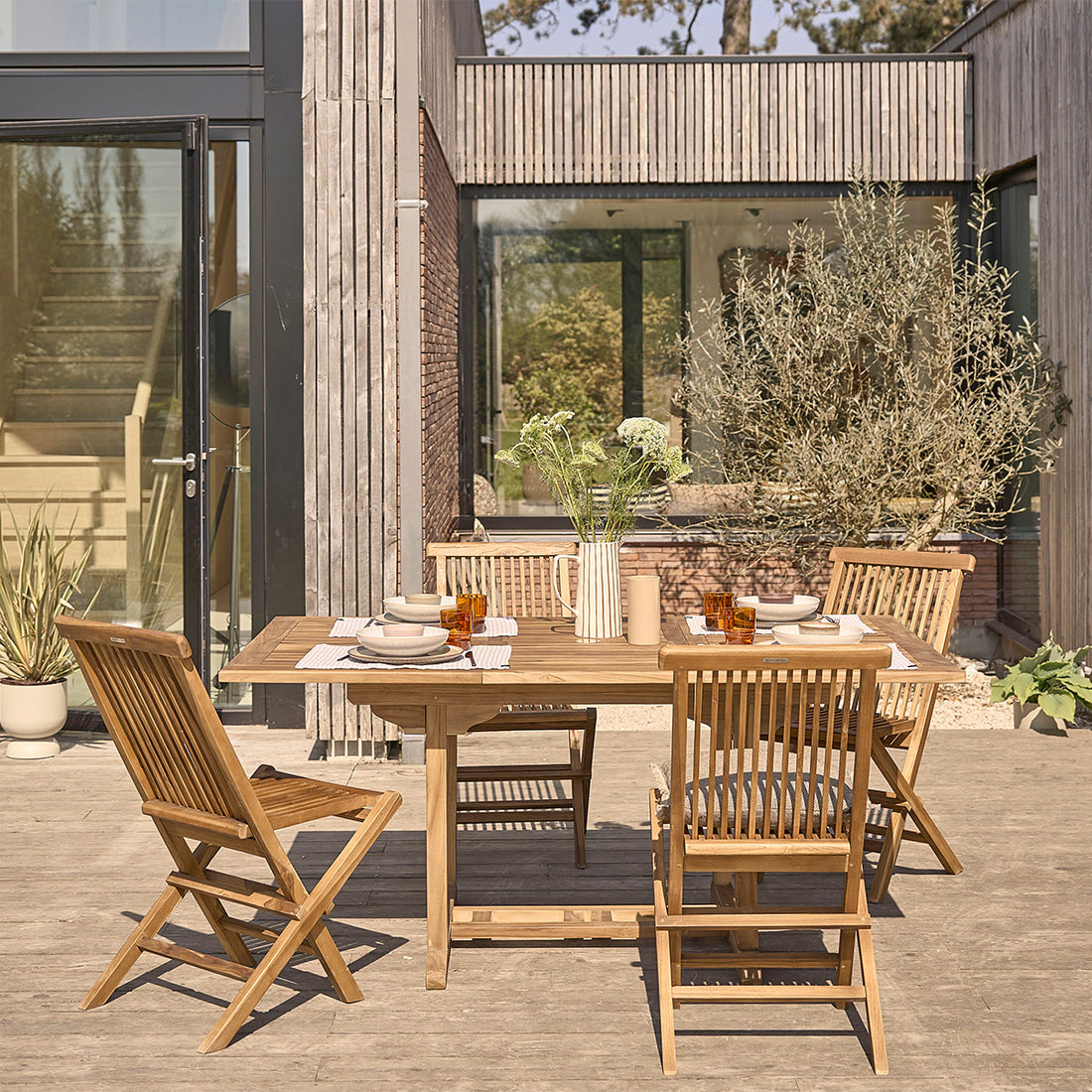 BALI - Ausziehbare Gartenmöbel aus geöltem Teakholz 4/8-Sitzer