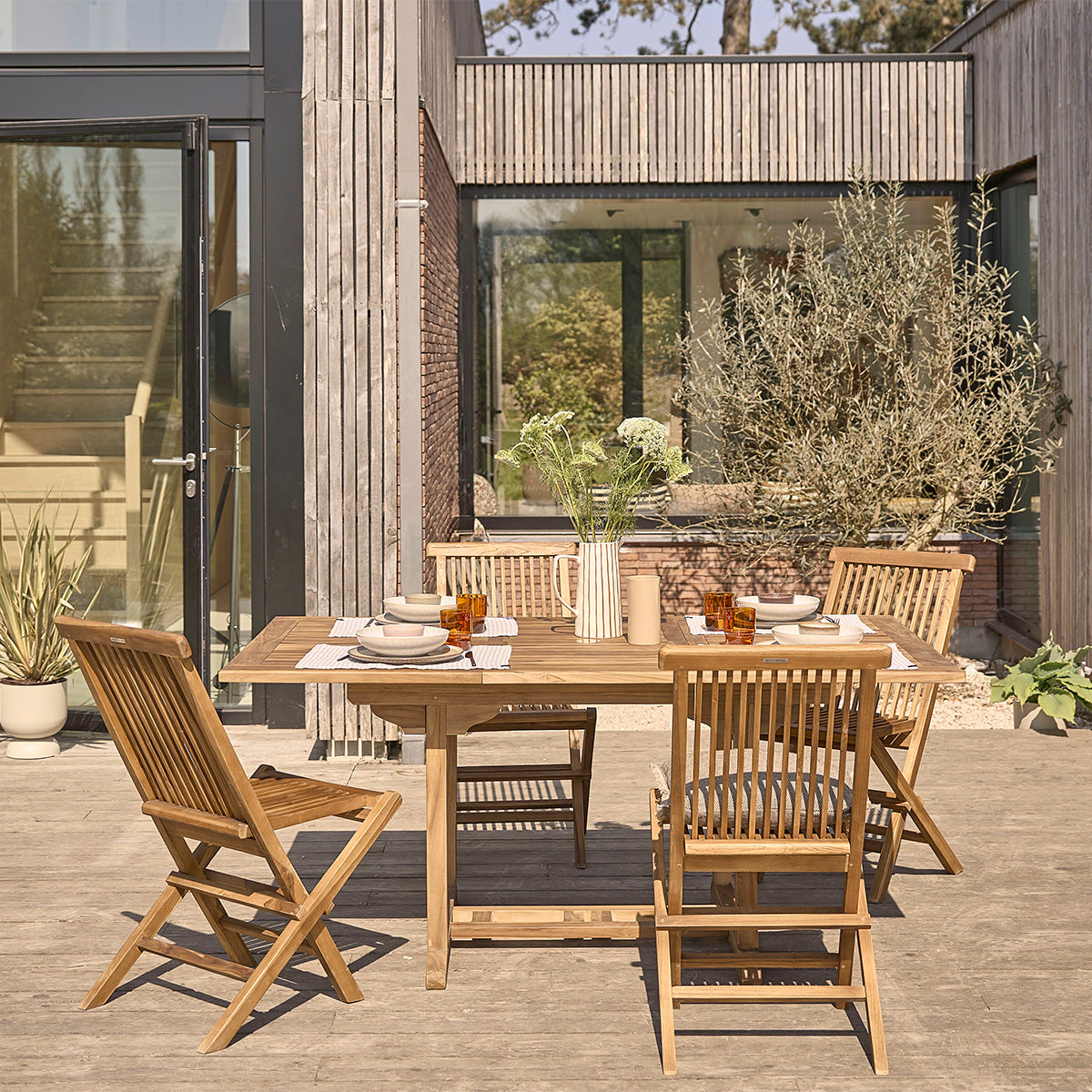 BALI - Ausziehbare Gartenmöbel aus geöltem Teakholz 4/8-Sitzer