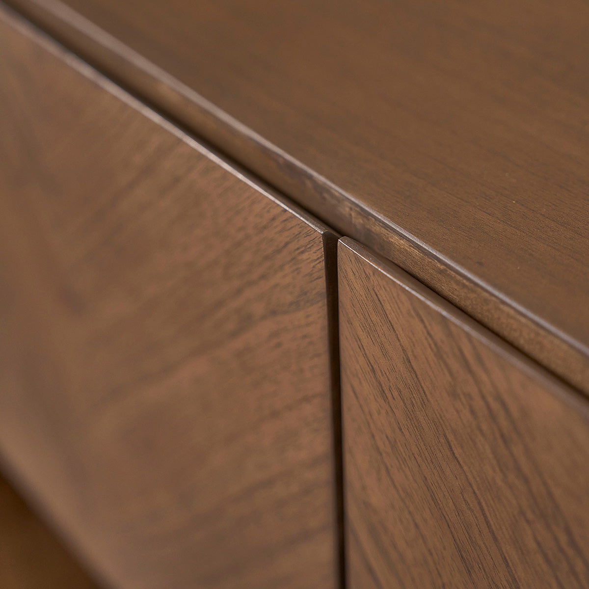 CALIX - TV-Möbel aus massivem Mindi und Metall mit Nussbaum-Oberfläche 160 cm