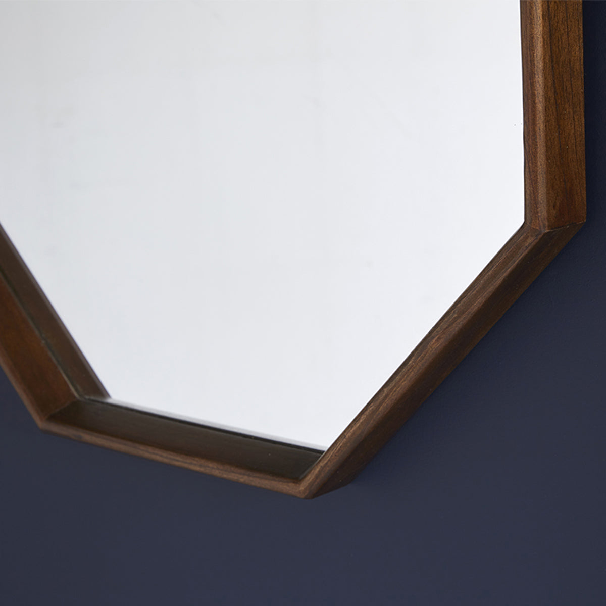 VINTAGE - Specchio ottagonale in mindi massello 60 cm