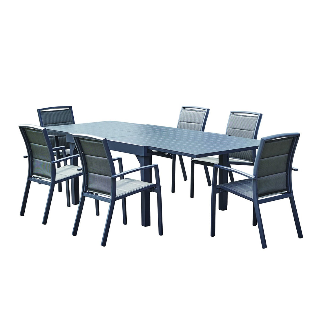 MODULO - Salon de jardin en aluminium extensible 6/10 pers.