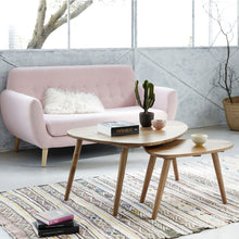 Lot de 2 tables basses en mindi massif