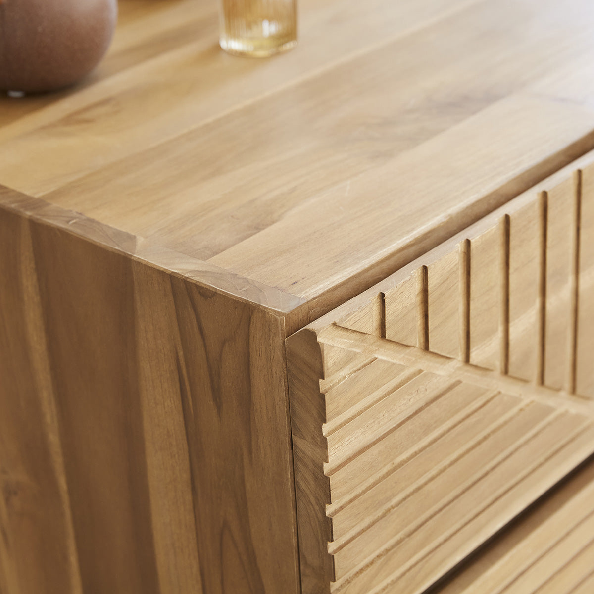 PORTLAND - Commode en teck massif 95 cm