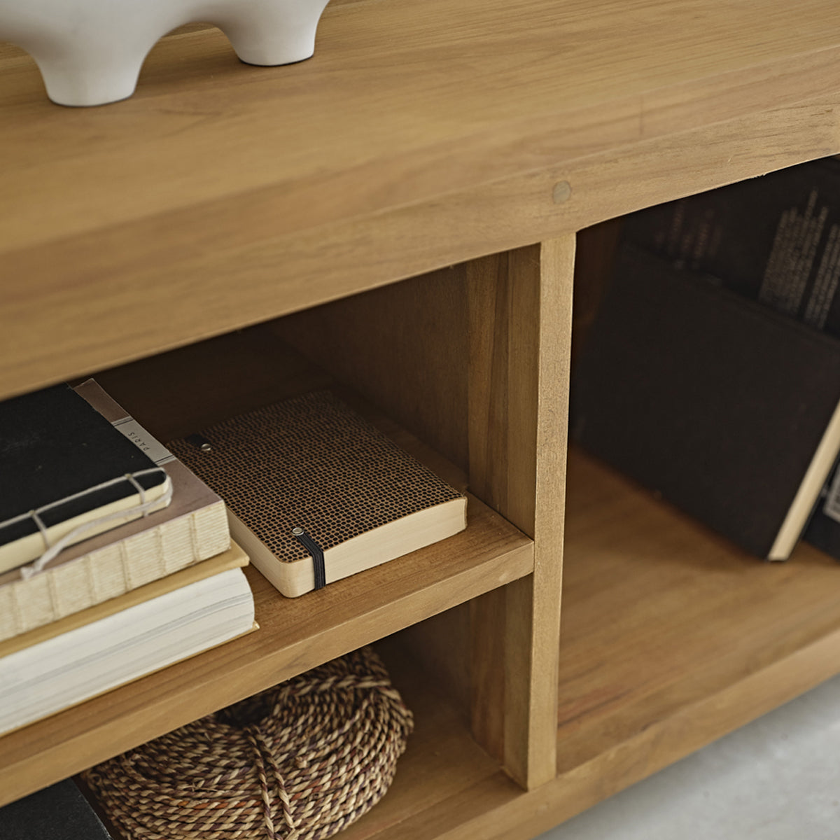 BOSTON - Meuble TV en teck massif 150 cm