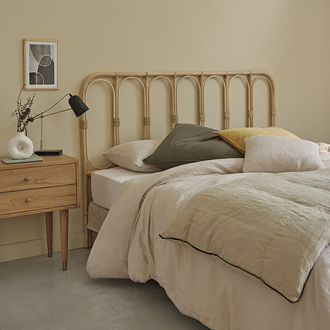 BOHO - Kopfteil aus Rattan 160 cm