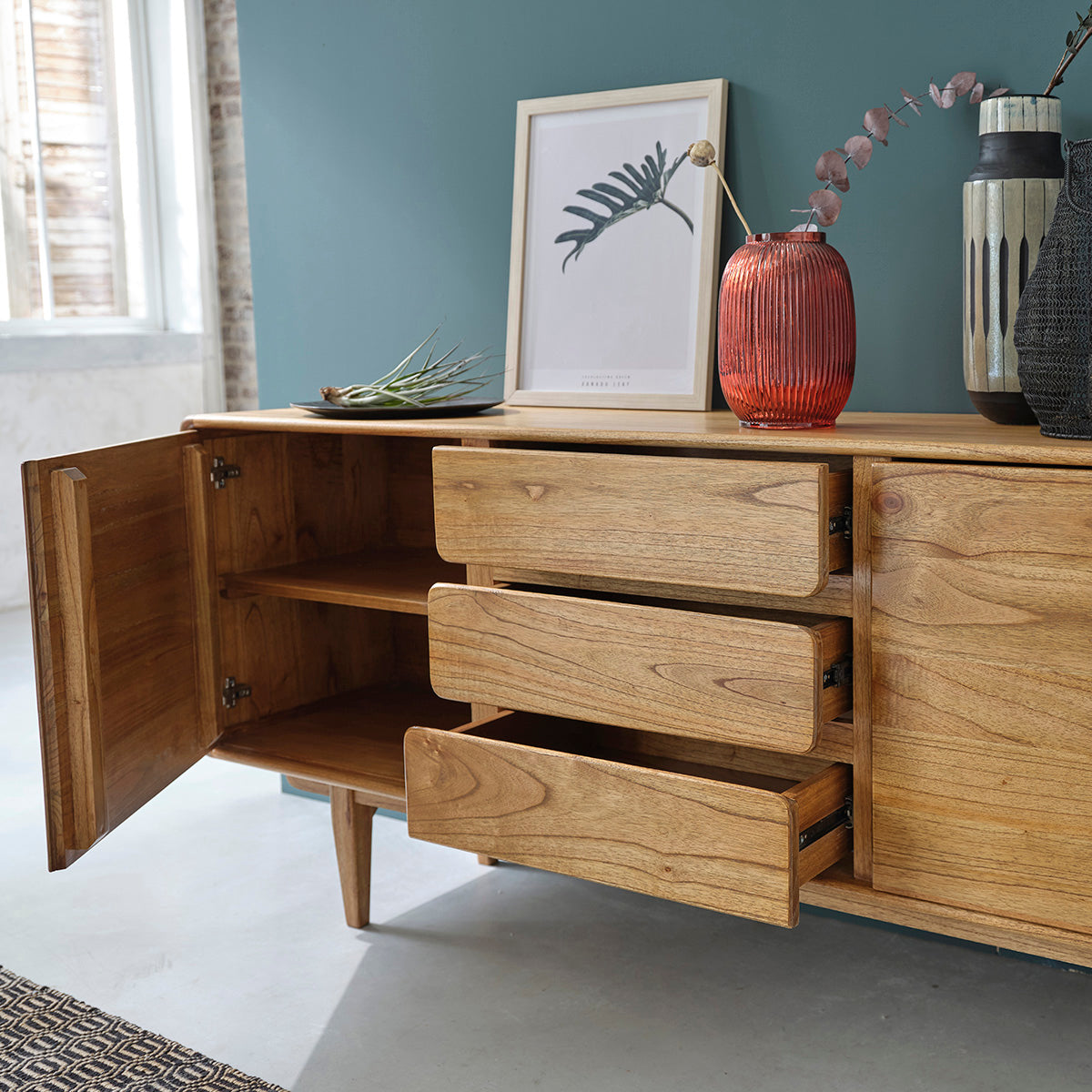 LISON - Credenza  in mindi massello 180 cm