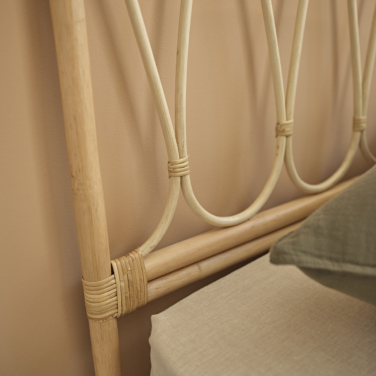 BOHO - Kopfteil für Kinderbett aus Rattan 90 cm