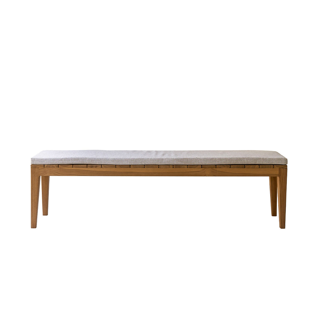 BARI - Panchina da giardino in teak massello 180 cm con cuscino