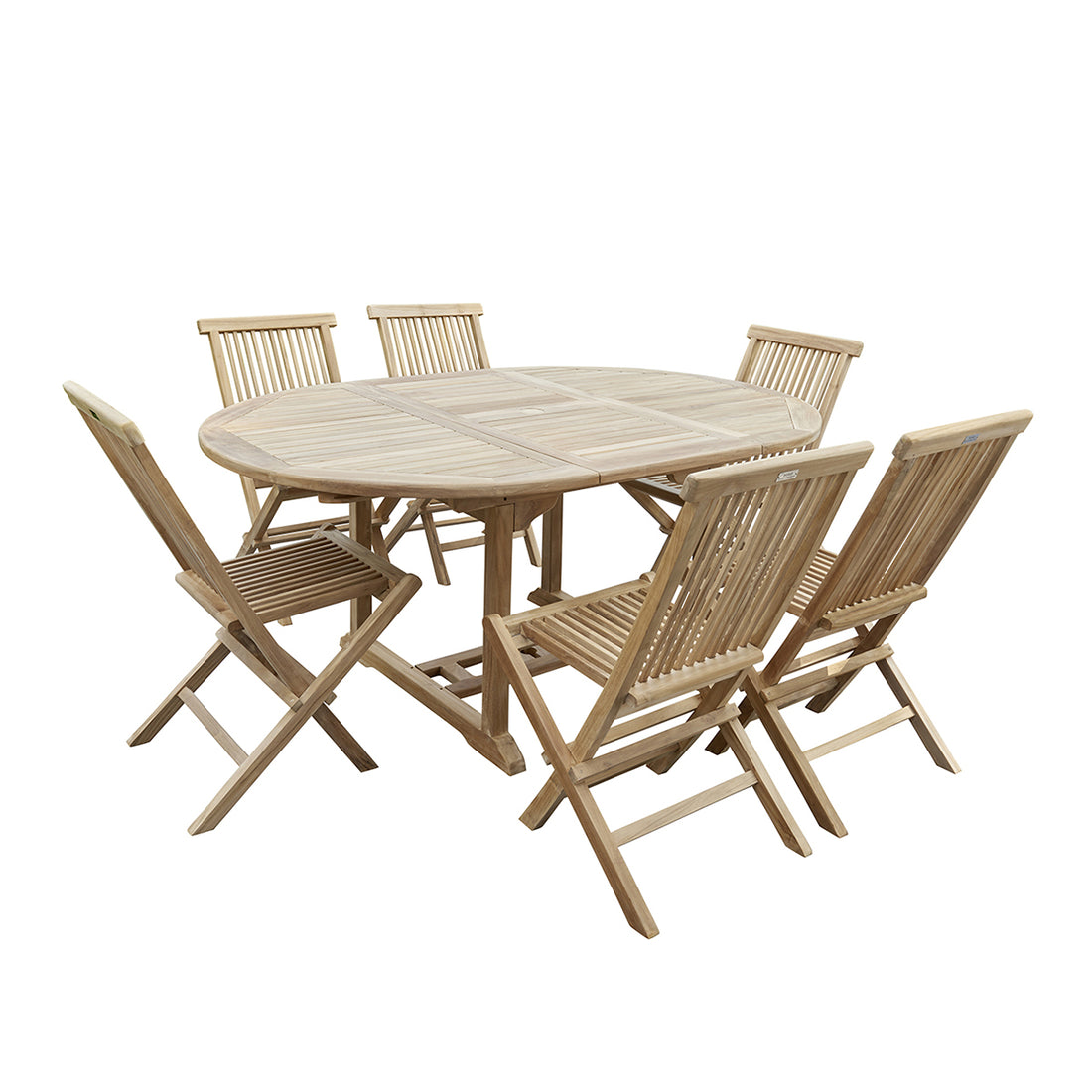 MIDLAND - Salon de jardin en teck massif extensible 6/8 pers.