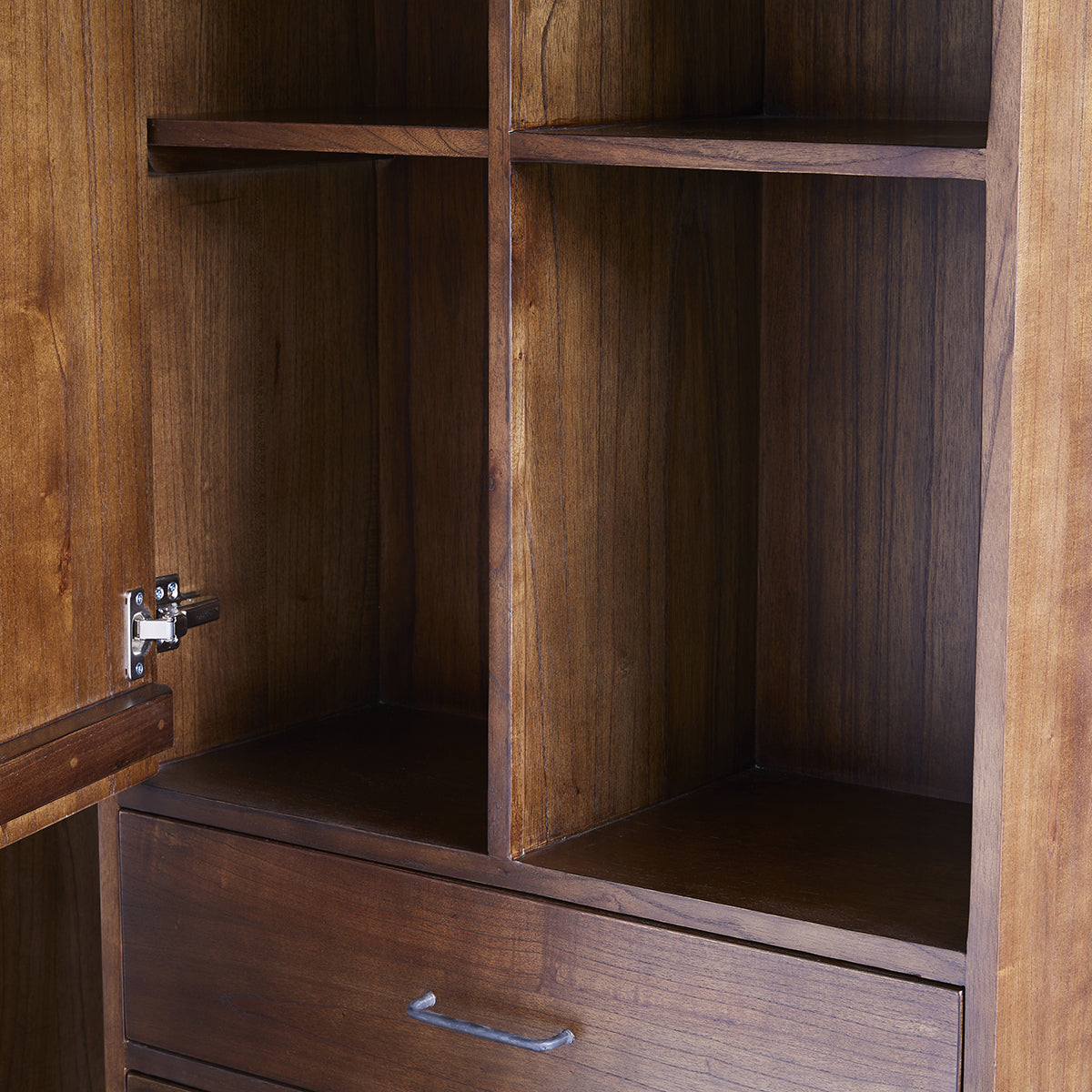 VINTAGE - Doppelter Badezimmer-Hochschrank aus massivem Mindi 170 cm