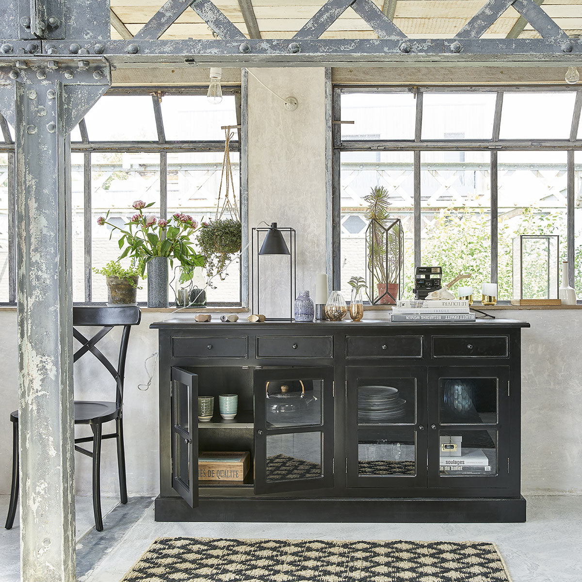 SOHO - Credenza in mogano massello 160 cm