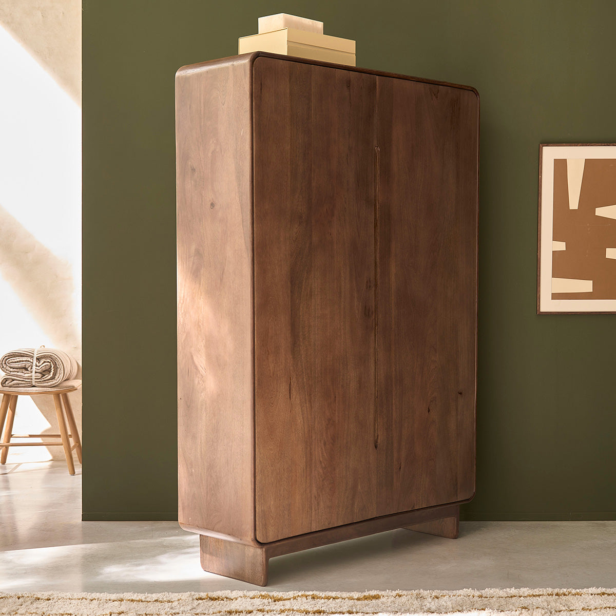 SOFIA - Schrank aus massivem Mangoholz, 120 cm