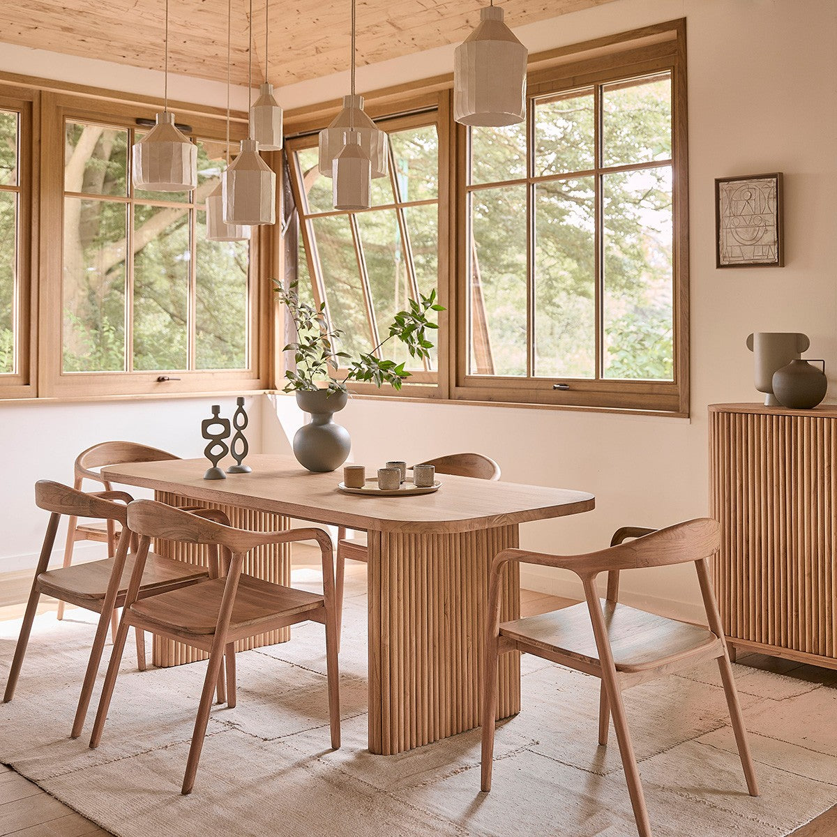 AMBRE - Set di 2 sedie  in teak massello