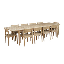 Ausziehbare Gartenlounge massives recyceltes Teakholz 10/12 Sitze