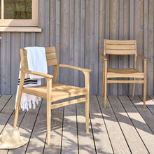 Fauteuil de jardin en teck massif (lot de 2)