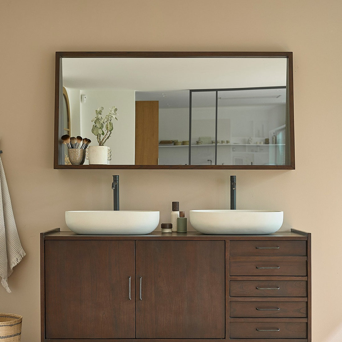 VINTAGE - Miroir en mindi massif 135x67 cm