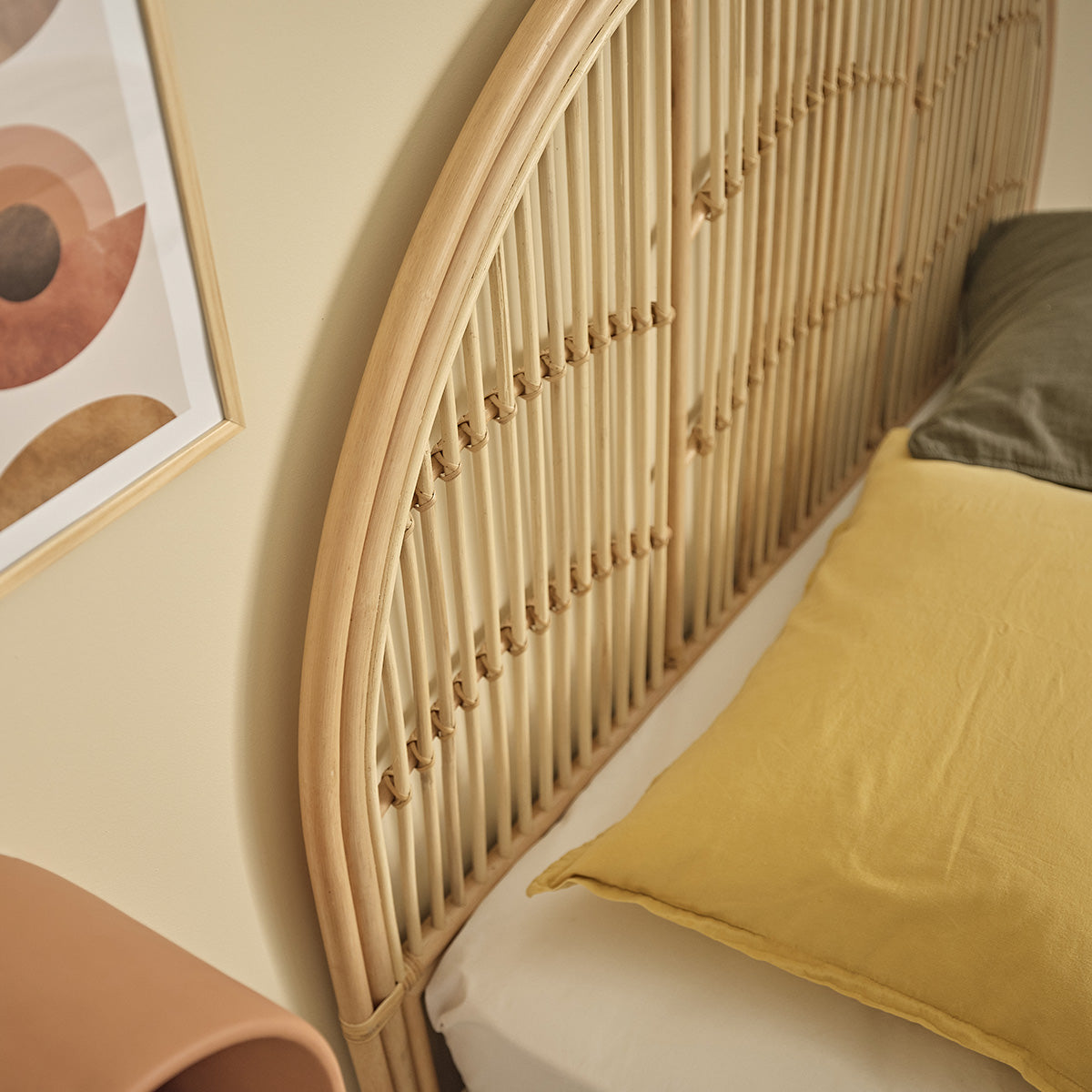 BOHO - Kopfteil aus Rattan 140 cm