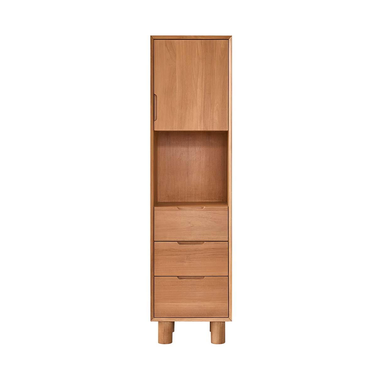 GUSTAVE - Badezimmer-Hochschrank aus massivem Teakholz 45 cm