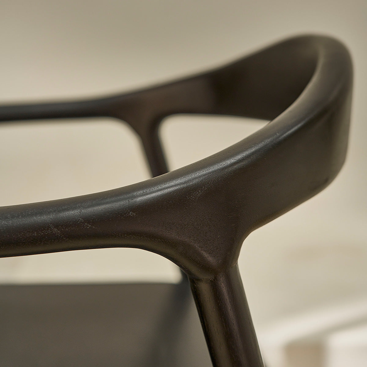 AMBRE - Sedia in teak massello nero